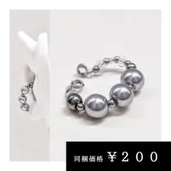 土日☃１０％OFF✵総額¥330円より　シルバー/三連グレーパール