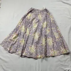 【匿名発送】KANEKO ISAO ロングスカート 花柄 フレア ティアードのサムネイル