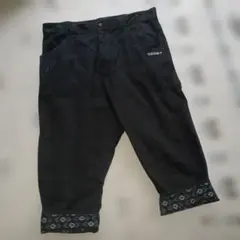 adidas メンズ ハーフパンツ ブラック 裾柄のサムネイル