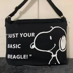 ショルダーバッグ スヌーピー　ブラック