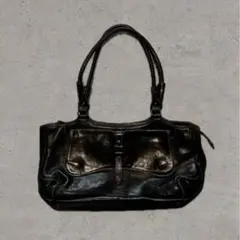 Dakota 本革 レザーハンドバッグ ブラック y2k - メルカリ