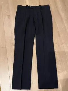 ネイビー スラックス ストレート