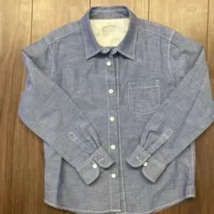 MUJI 130サイズ 青長袖シャツ