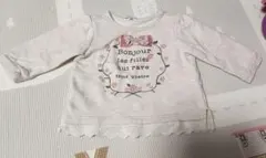 3can4on 花柄メッセージトレーナー 80cm