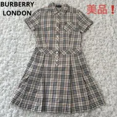 バーバリーロンドン シャツワンピース ノバチェック コットン Mサイズ　スカート