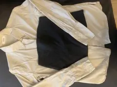 ベージュ長袖シャツとグレーのベストセット　STYLEMIXER