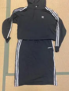 adidas ブラック セットアップ M