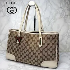061 美品 GUCCI シェリーライン トートバッグ ハンドバッグ 肩掛け v