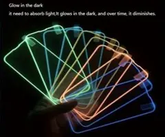 蓄光強化ガラスフィルムブルー３枚 iPhone11proMAX