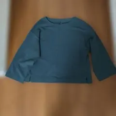 UNIQLO グリーン 五分袖 Tシャツ Sサイズ