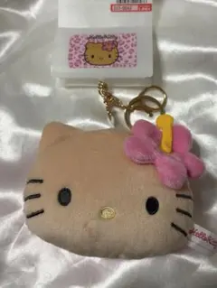 日焼けキティ フェイスマスコット キーホルダー ぬいぐるみ しまむら ヒョウ柄