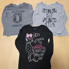 長袖カットソー　ロンT　3枚セット