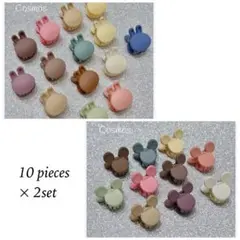 髪飾り キッズ用 プチプラ 髪クリップ 髪どめセット うさぎ　ねずみ　アニマル