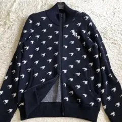 【美品】パーリーゲイツ 千鳥柄 ブルゾン ウール ジャケット 2/Lサイズ