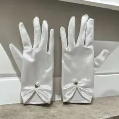 【破格】ウェディング　グローブ　ショート　ホワイト