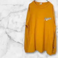 【チャンピオン】ロングTシャツ ゆったり マスタード Mサイズ