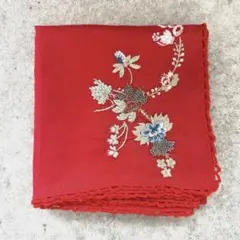 【ビビアンウェストウッド】デザイン ハンカチ 刺繍 赤