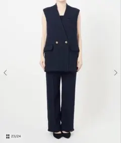 23SS/美品✨ ヴェルメイユパーイエナ ダブルブレスト ジャケット リネン 美品 23SS ヴェルメイユ パー イエナ リネン ダブルブレスト