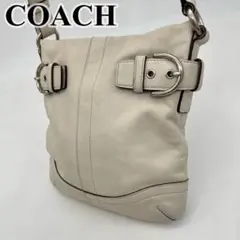 COACH ショルダーバッグ 斜めがけ ロゴ金具 レザー ホワイト 3594のサムネイル