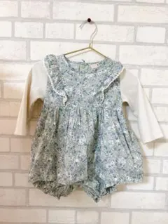 プティマイン　ロンパース　長袖　ムーミン　80 頭巾付き