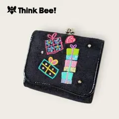 Think Bee! 三つ折り財布 ギフト刺繍 スパンコール プレゼント