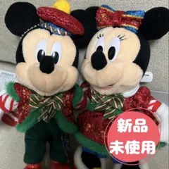 【新品未使用】ディズニー　クリスマス2025 ぬいぐるみバッチ　ミッキー　ミニー