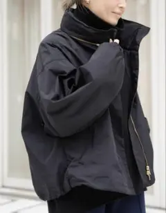 ドゥーズィエムクラス WASHED FULL ZIPブルゾン 黒 WASHED FULL ZIP ブルゾン（ナイロンジャケット）｜Deuxieme Classe
