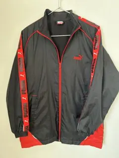 PUMA ウインドブレーカー防寒　上下　黒/赤160