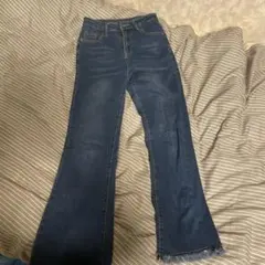 シーインダークブルーブーツカットデニム