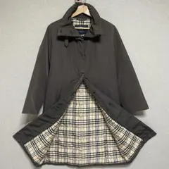 バーバリー　ロンドン　ダウン　ジャケット コート　ノバチェック　マキシ　超ロング