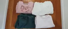 95cm　トレーナー4点セット★裏起毛　女の子　記名あり