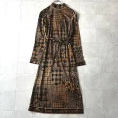 美品⭐️ETRO ペイズリーメタルボタン ワンピース マキシ丈 Aライン 38