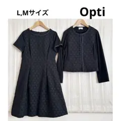 美品！opti黒フォーマルワンピーススーツ3,2