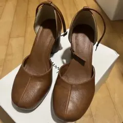 merry jenny レースアップパンプス ヒール　キャメル　Mサイズのサムネイル