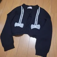 シャーリーテンプル　黒　長袖　カーディガン　120cm