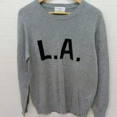 Sonny Label L.A.ロゴ クルーネックニット グレー メンズ
