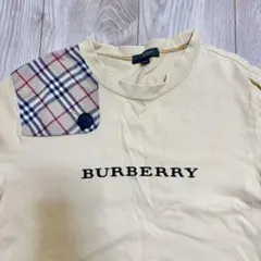 BURBERRY チェック柄肩付き長袖カットソー　長袖　バーバリー　140cm