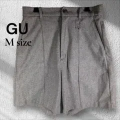 【美品】GU ジーユー ヘリンボーン ショート ハーフパンツ レディース M