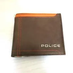 POLICE ポリス 二つ折り財布 ブラウン オレンジ レザーのサムネイル