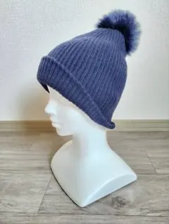 GAPネイビー ポンポン付き ニット帽