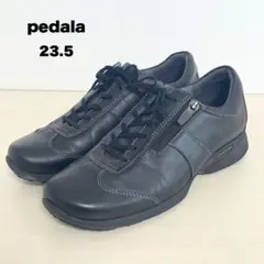 美品⭐︎pedala スニーカー コンフォート ブラック レザー 23.5