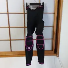 スノーボードアンダーウェア 膝パッド付き ブラック/ピンク