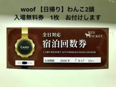 カーロフォレスタ 全日レッドチケット2枚 有効期限は2027年2月