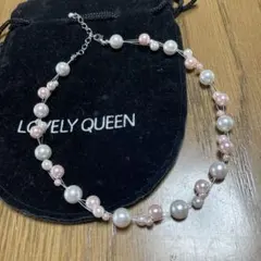 LOVELY QUEEN パールネックレス　ピンク系