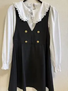 ZARA レース襟付きトップス＆ジャンパースカート