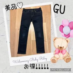 美品❤️お得❤️GU ダークブルー スキニーデニム