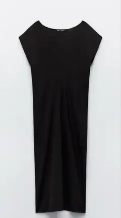 ZARA ブラック ワンピース／ ミニマルTシャツワンピース