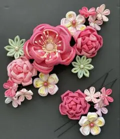 No.112 つまみ細工　髪飾り（12点セット）