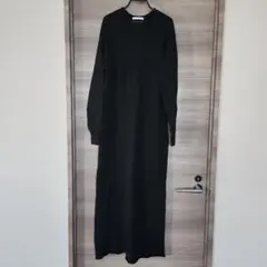 BEAUTY&YOUTH ブラックロングニットワンピース