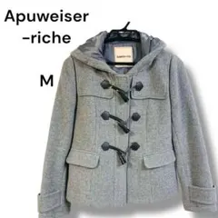 Apuweiser アプワイザー グレー ピーコート M 厚め　フード　古着のサムネイル